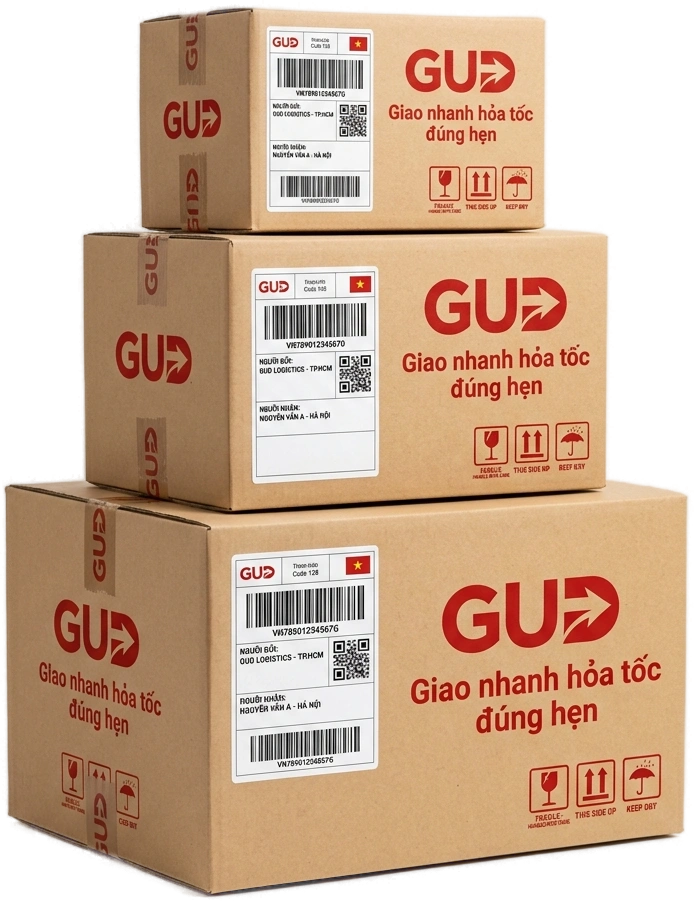 Thùng hàng bưu phẩm GUD Express