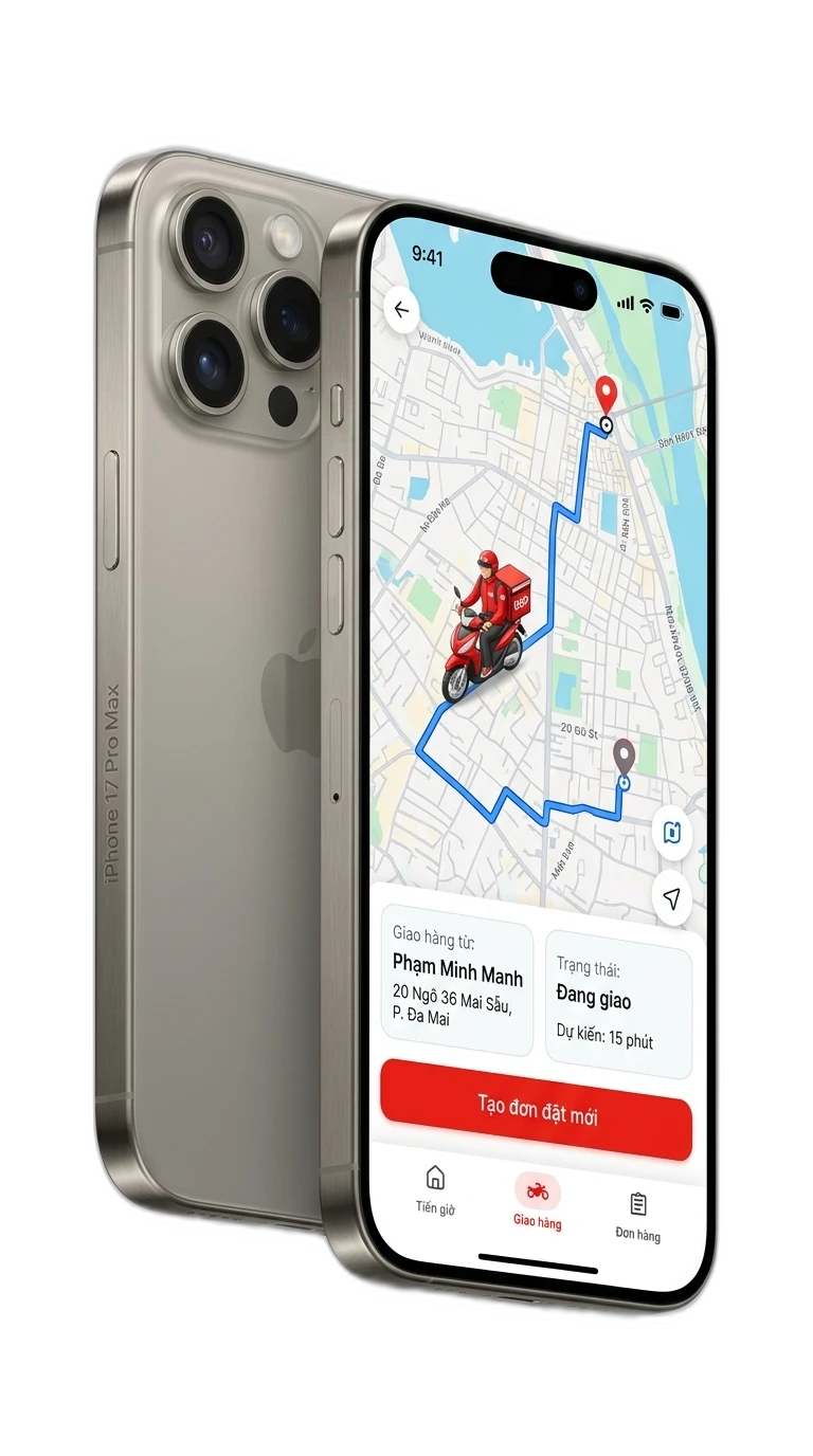 GUD Express Live Tracking App UI